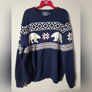 VTG 90s American Living Polar Bears Sweater XXL